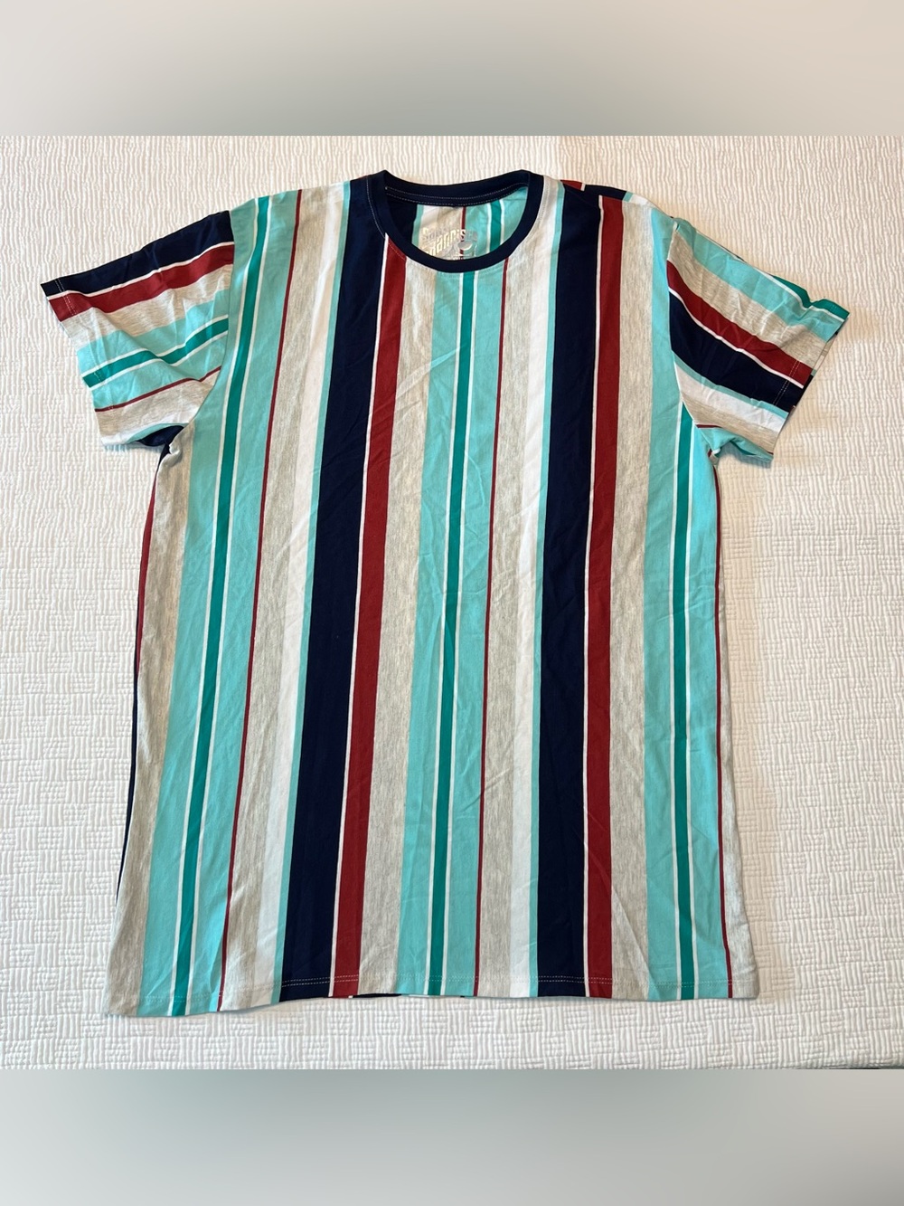 San Francisco Work Shirts XL Vertical Stripe Tee NWOT